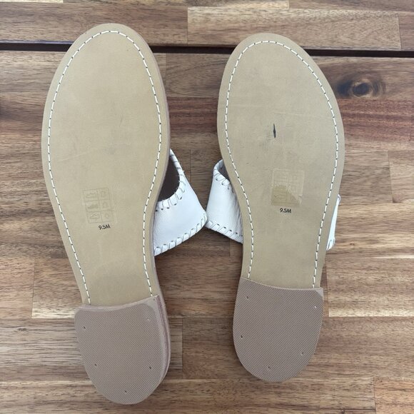 Jack Rogers White sandals size 9.5 White Embroidered Dogs Resort Preppy Beachy - Picture 13 of 14